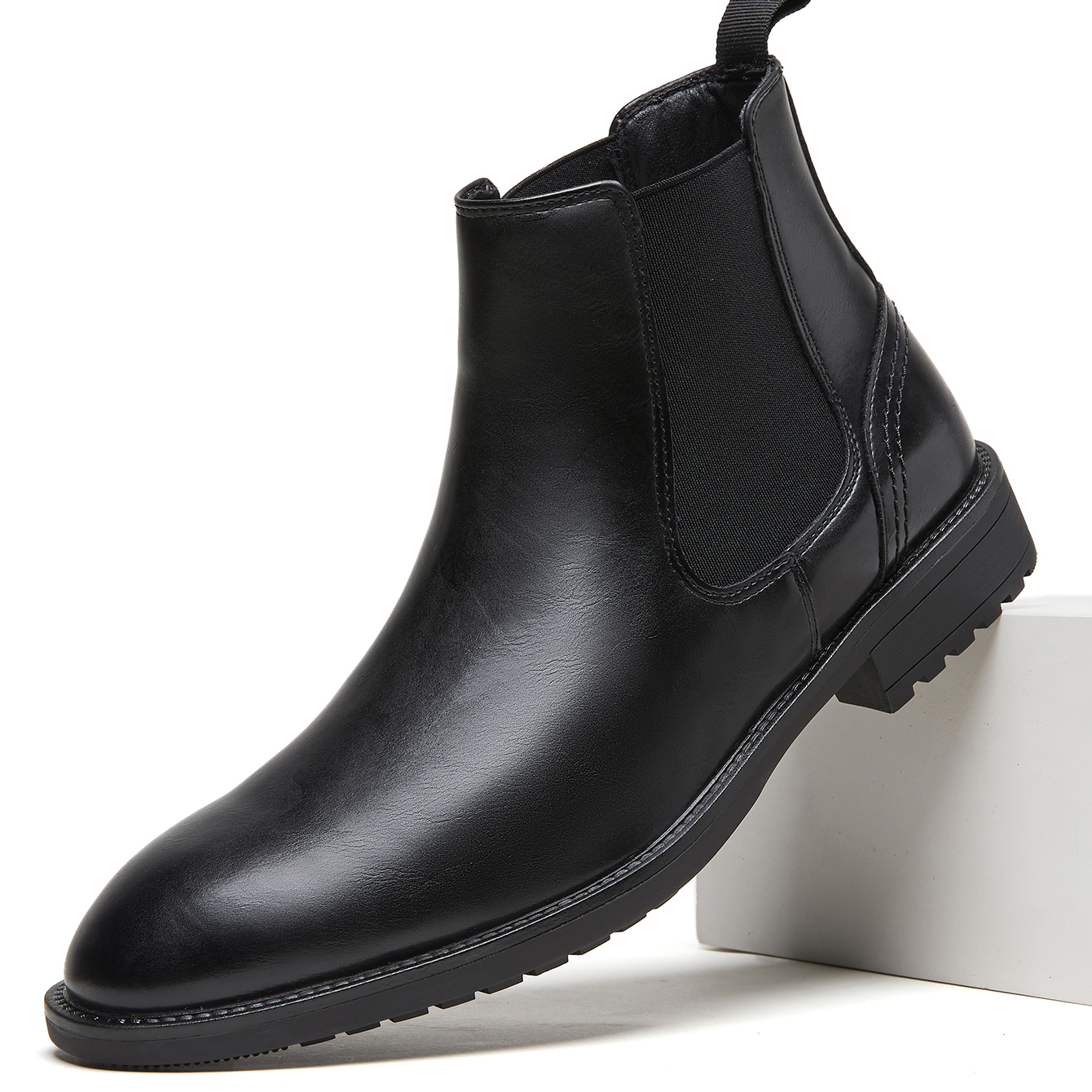 Men'S Formal Style - Men Leather Chelsea Boots Slip-On Ankle