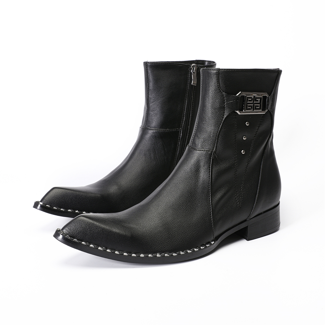 Men'S Formal Style - fashion black pointed toe men genuine