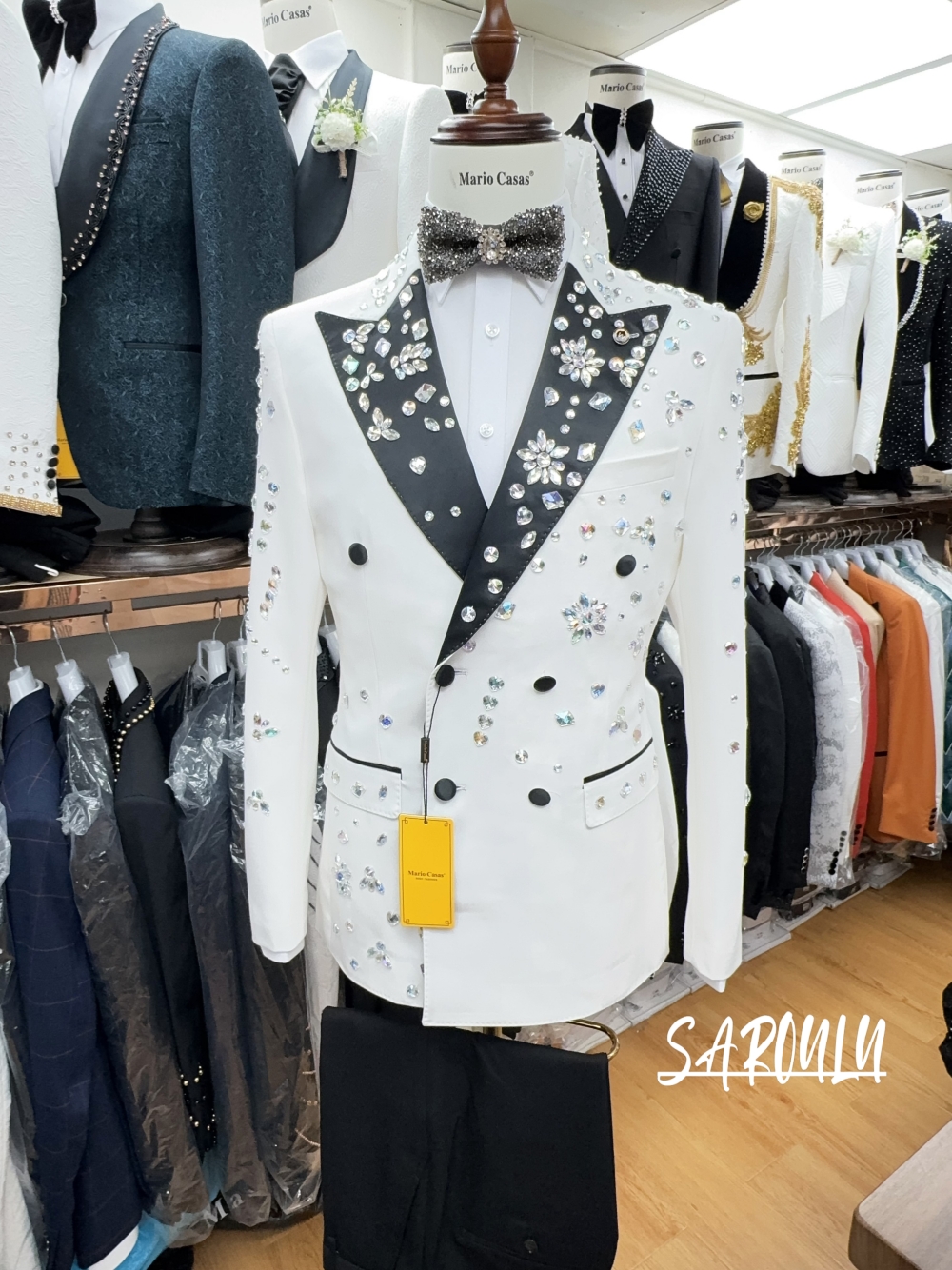 Men Formal Wear Jacket - 2025 Sparkly In Stock Crystals Men's