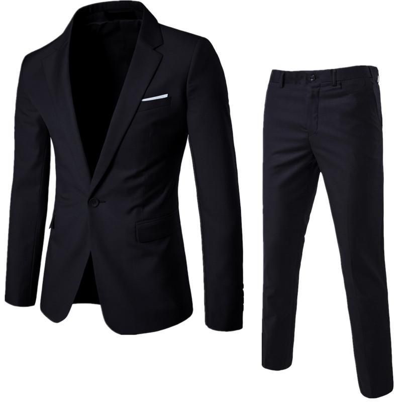 Men'S Formal Wear For Marriage - Men's Three-Piece Tailored Suit Korean Style