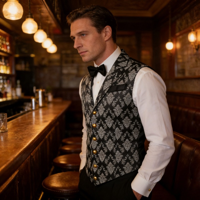 Slim Fit Vest British Retro St - Formal Wear For Men Black Suit recensie en prijs
