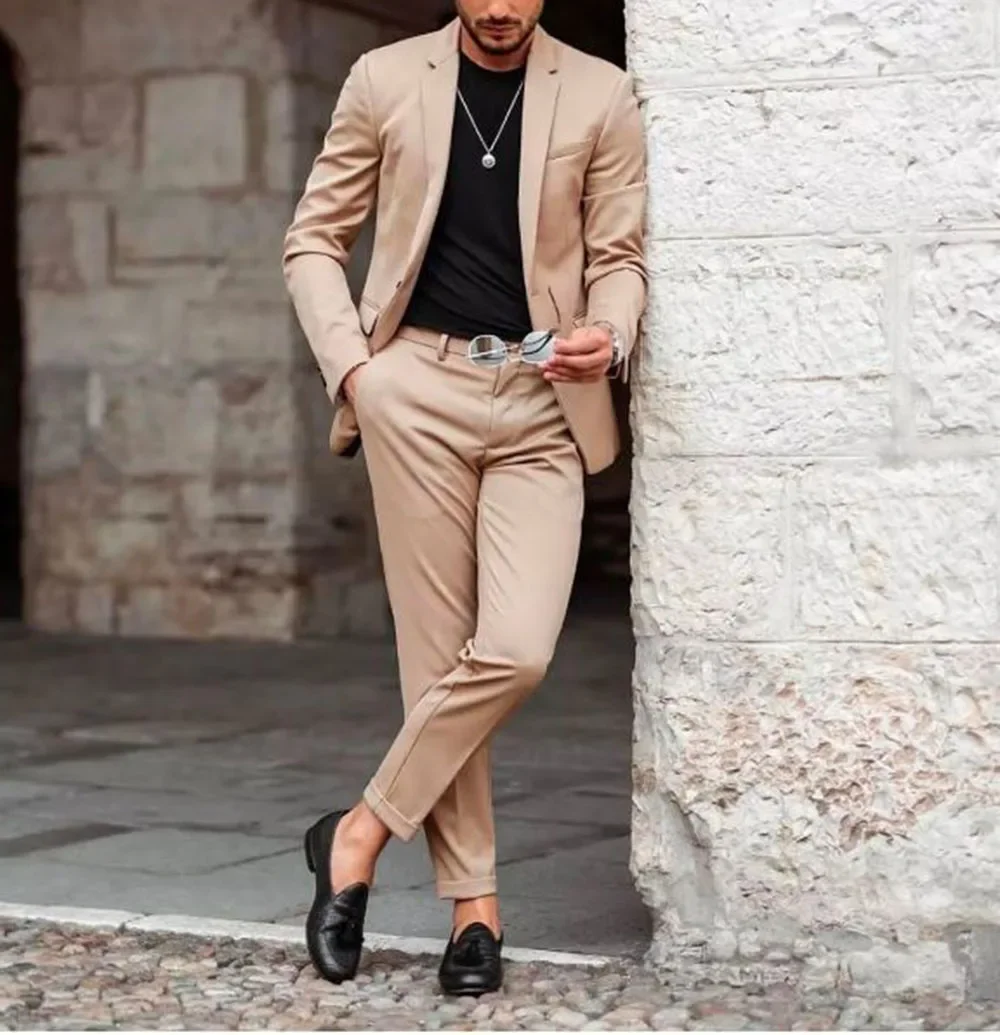 Blue/Green/Champagne Notch Lap - Men Formal Wear Green recensie en prijs