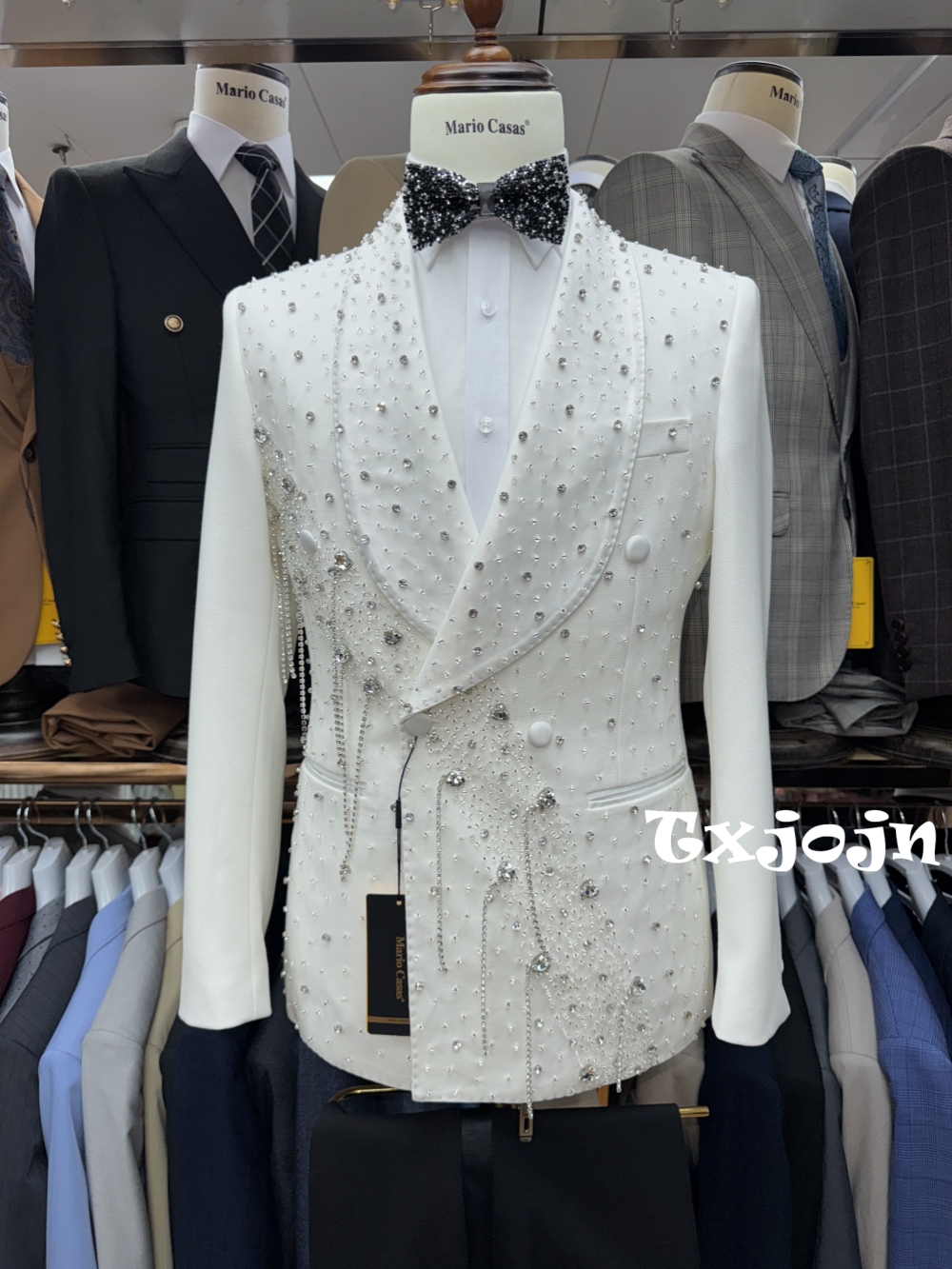 Silver Beaded Crystal Suit Jac - Men Formal Wear Jacket recensie en prijs