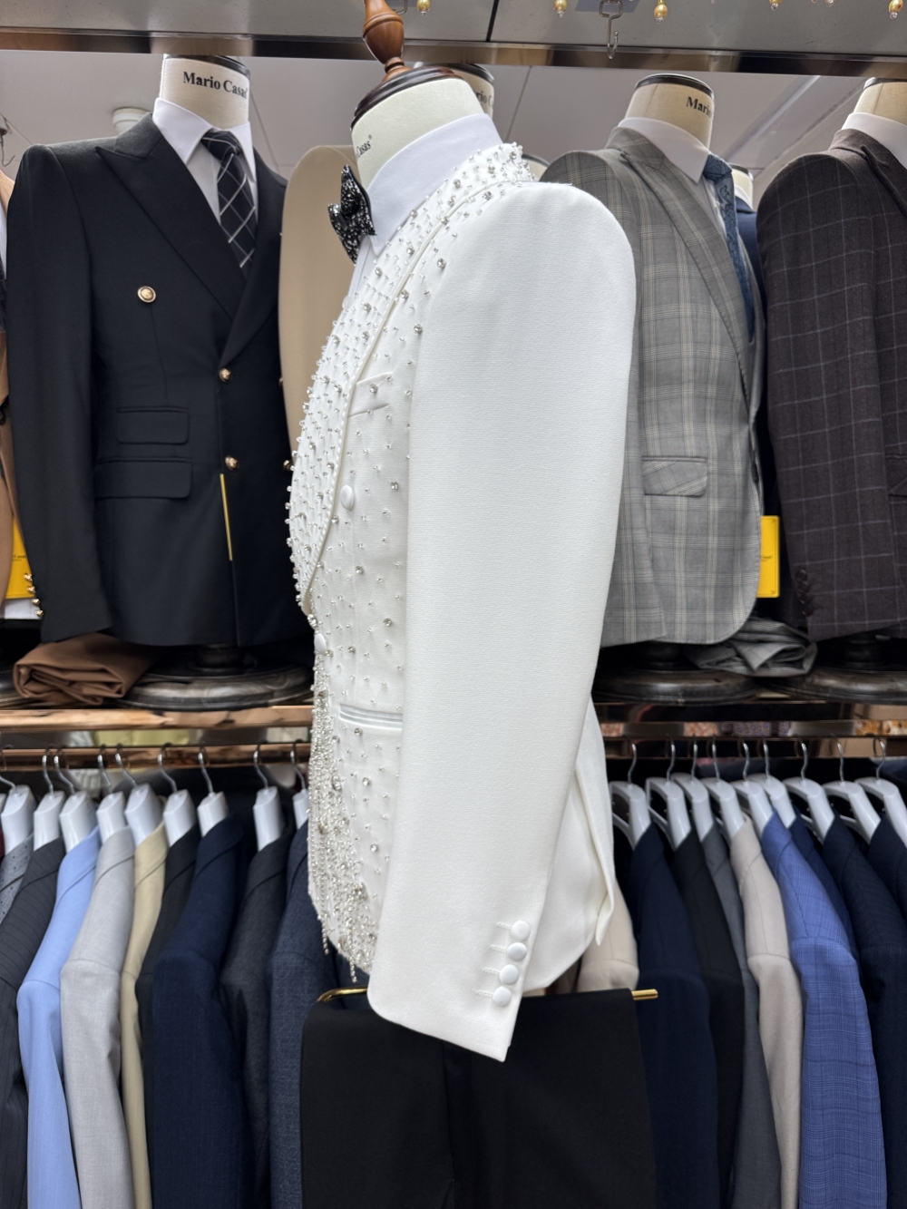 Silver Beaded Crystal Suit Jac - Men Formal Wear Jacket recensie en prijs