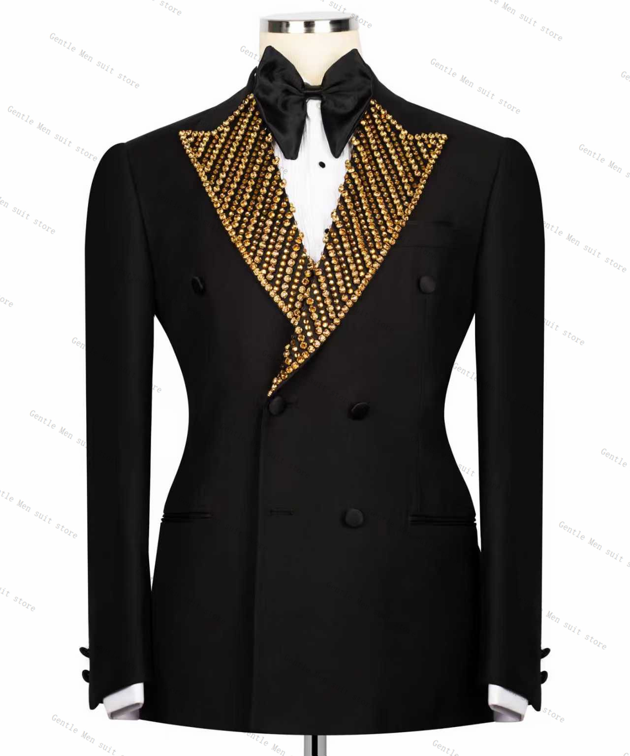 Golden Beaded Men Suit Set 2 P - Formal Wear For Men Black Suit recensie en prijs