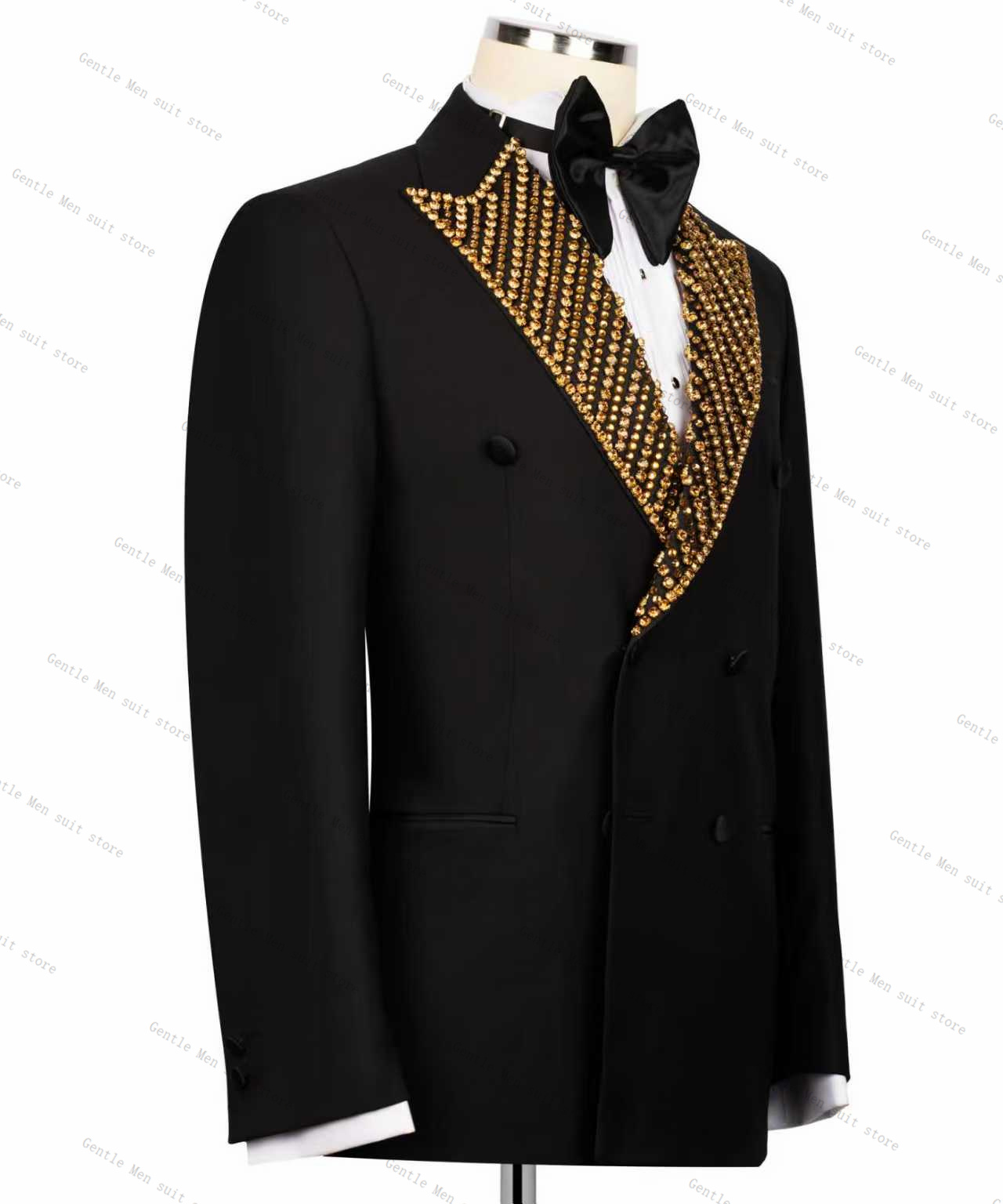 Golden Beaded Men Suit Set 2 P - Formal Wear For Men Black Suit recensie en prijs