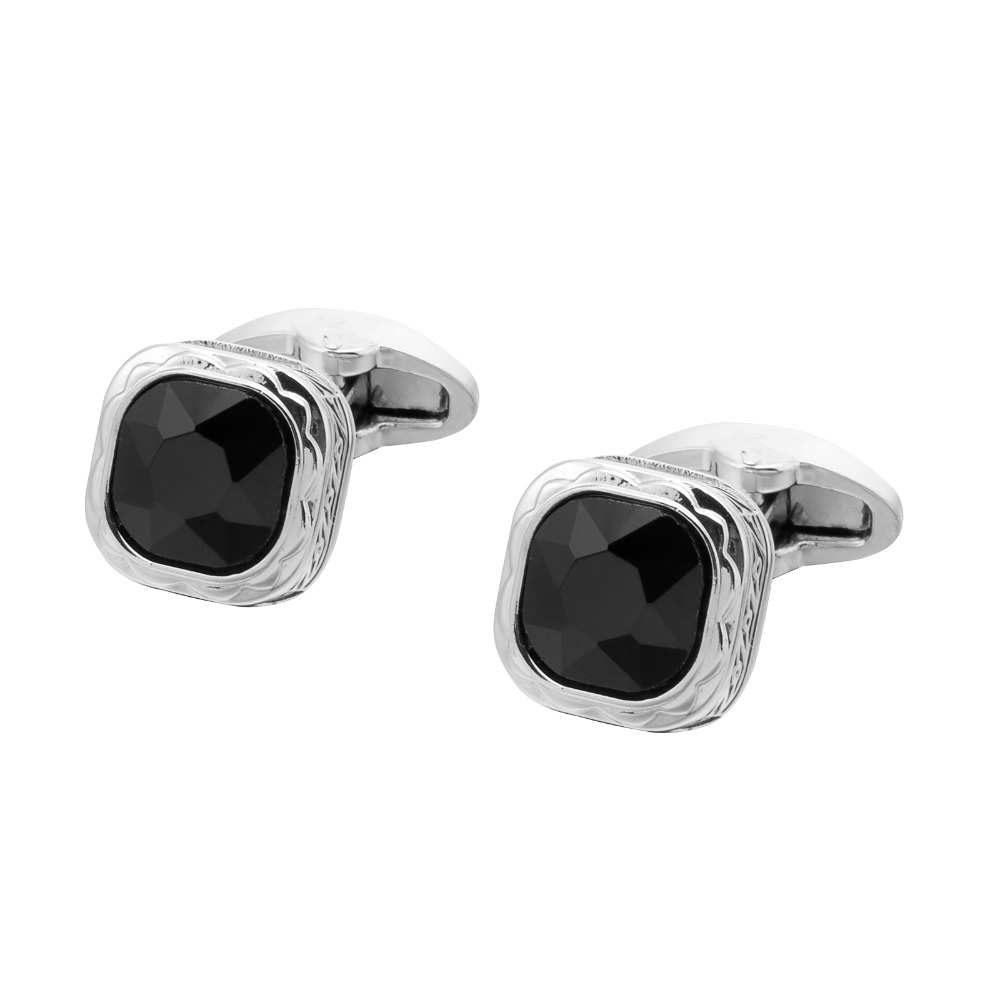 Black Gemstone French Cufflink - Dress Shirt French Cuff recensie en prijs