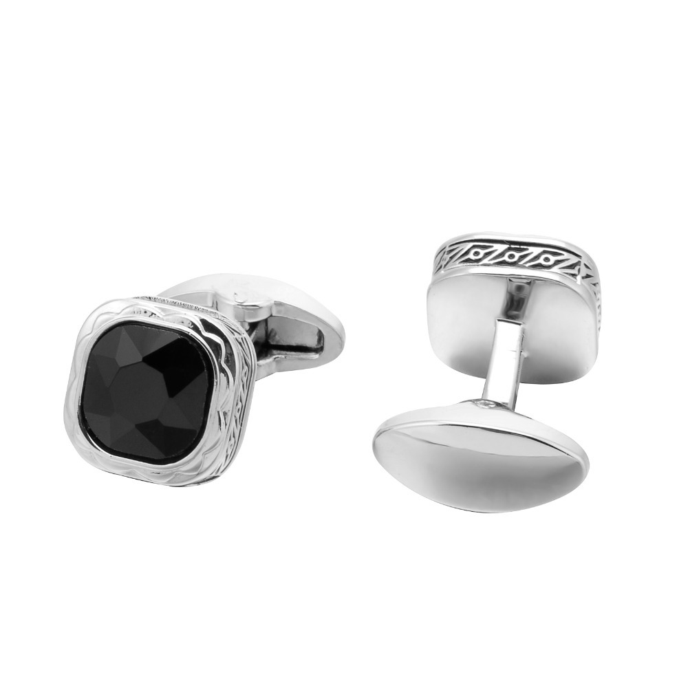 Black Gemstone French Cufflink - Dress Shirt French Cuff recensie en prijs