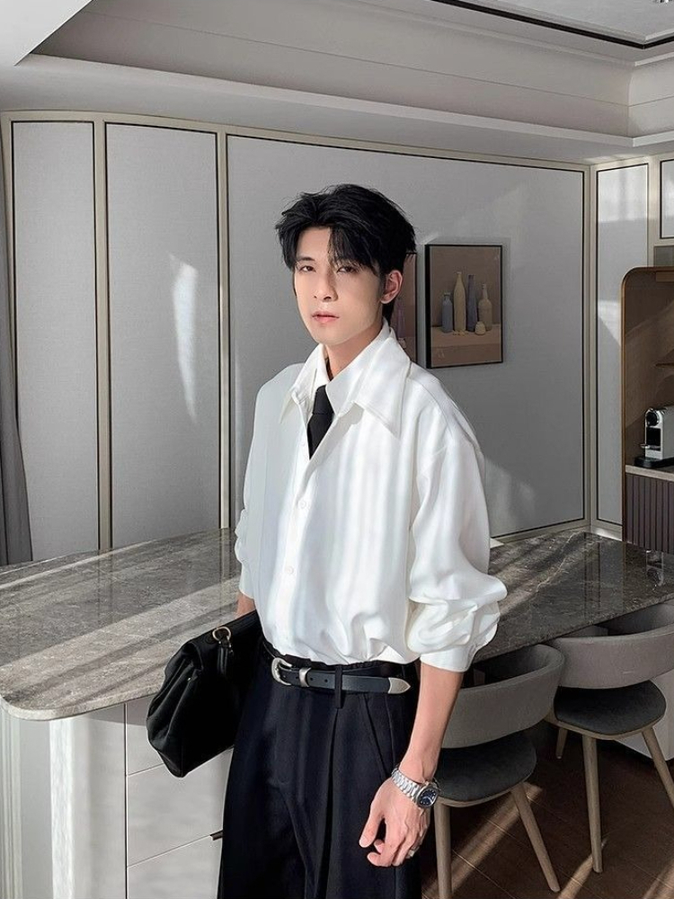 Men's Patchwork Long Sleeve Sh - Men Formal Office Wear Shirts recensie en prijs