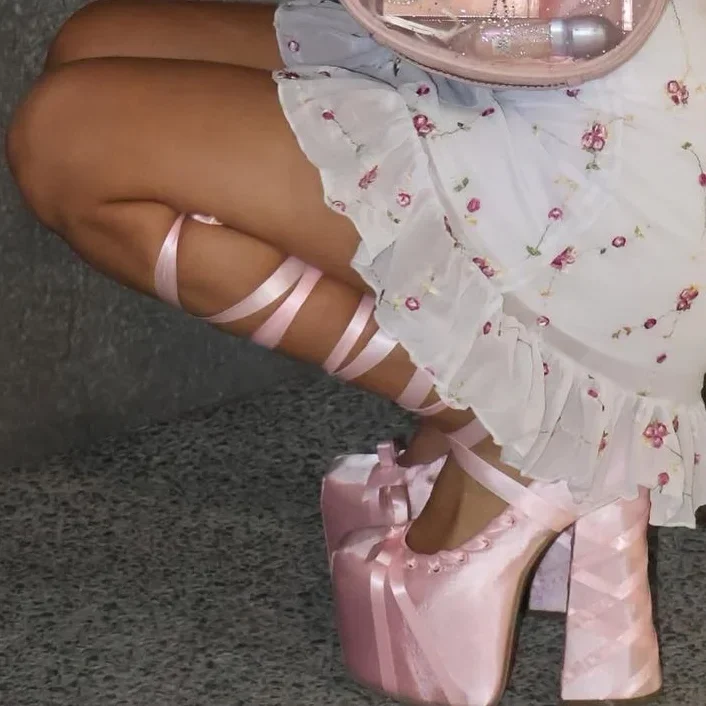 Sweet Girl Platform Sandals Sa - Satin Bow Tie recensie en prijs
