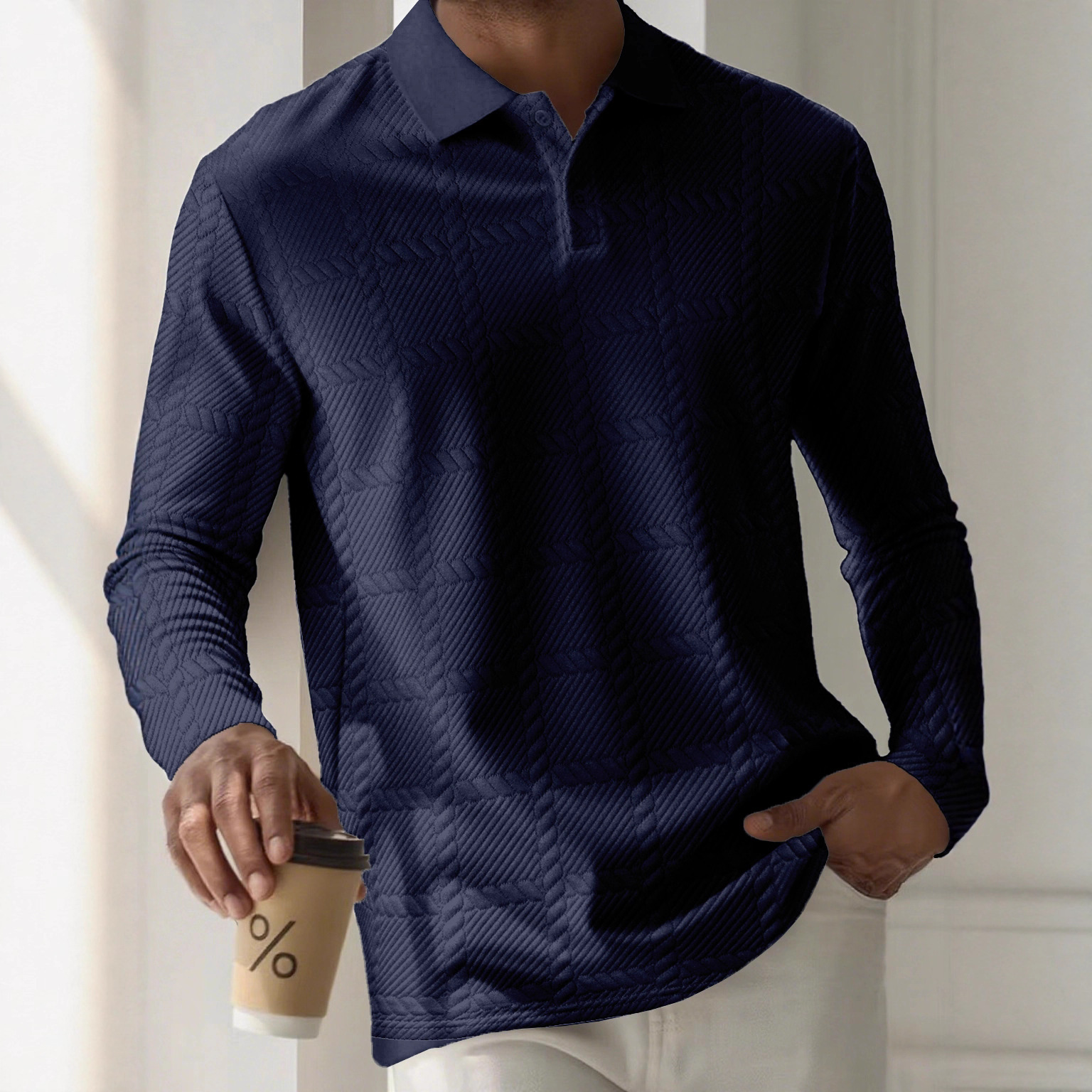 Men's Long Sleeve Polo Shirts  - Men Formal Office Wear Shirts recensie en prijs