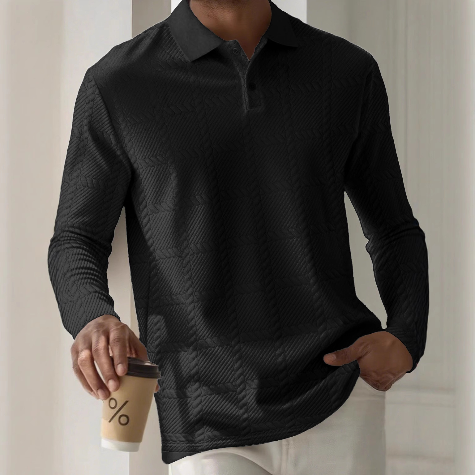 Men's Long Sleeve Polo Shirts  - Men Formal Office Wear Shirts recensie en prijs