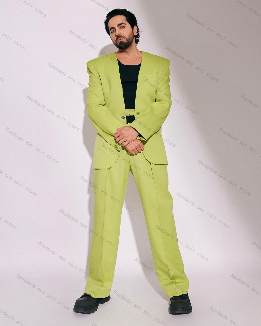 Fashion Green Men Suit Set 2 P - Men Formal Wear Green recensie en prijs