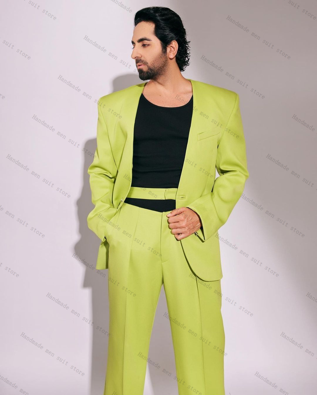Fashion Green Men Suit Set 2 P - Men Formal Wear Green recensie en prijs