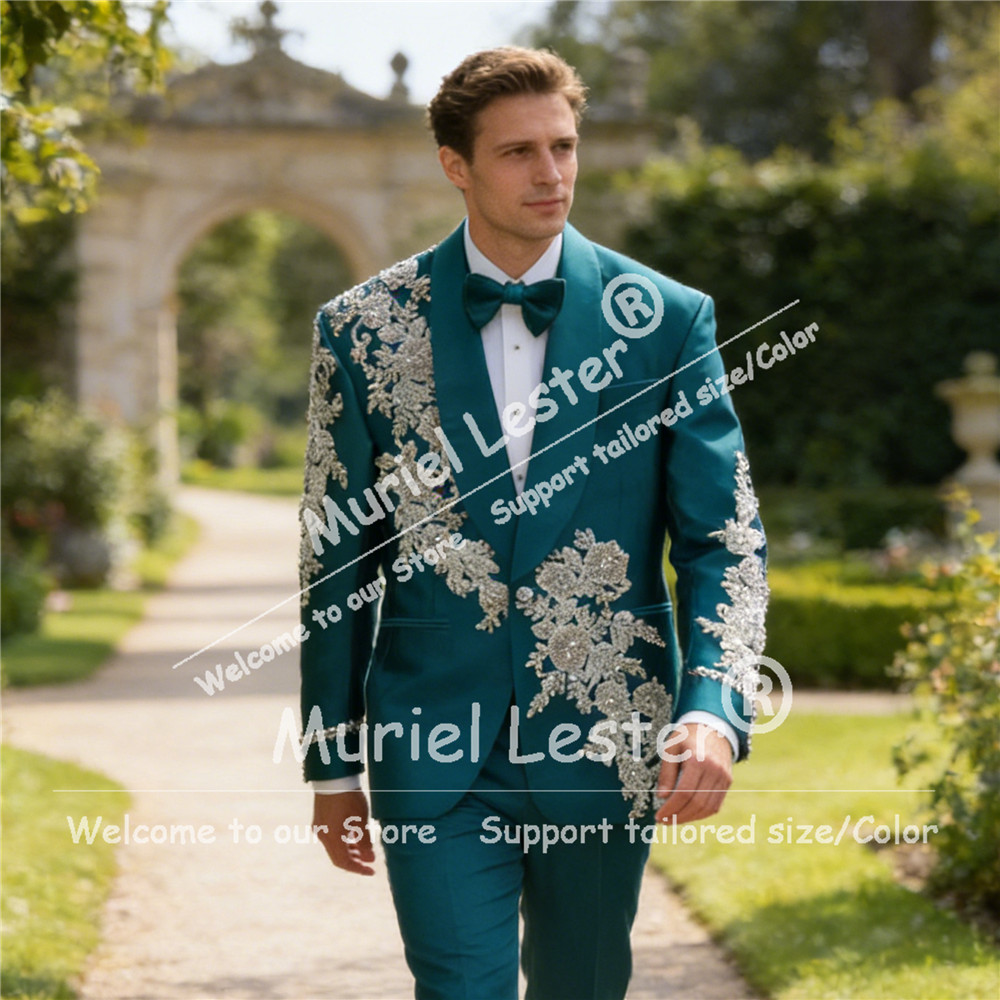 Exclusive Green Suit Men Beade - Men Formal Wear Green recensie en prijs