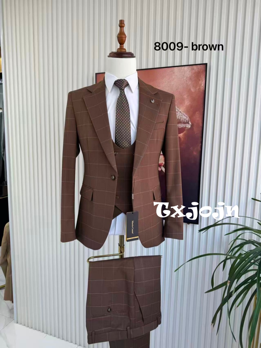 Men's Plaid Tuxedo 3 Pieces Ja - Men Formal Wear Jacket recensie en prijs