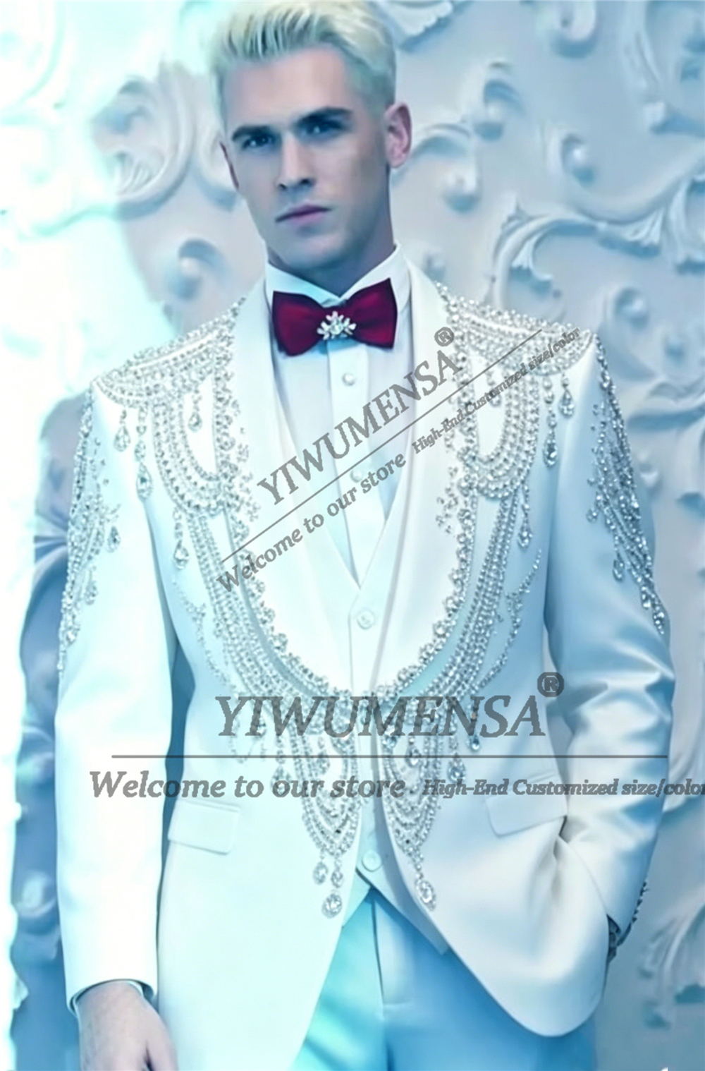 Male Fashion Beading Crystals  - Men Formal Wear For Wedding recensie en prijs