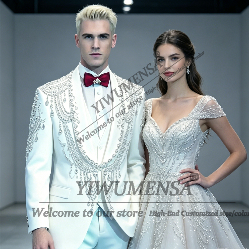 Male Fashion Beading Crystals  - Men Formal Wear For Wedding recensie en prijs