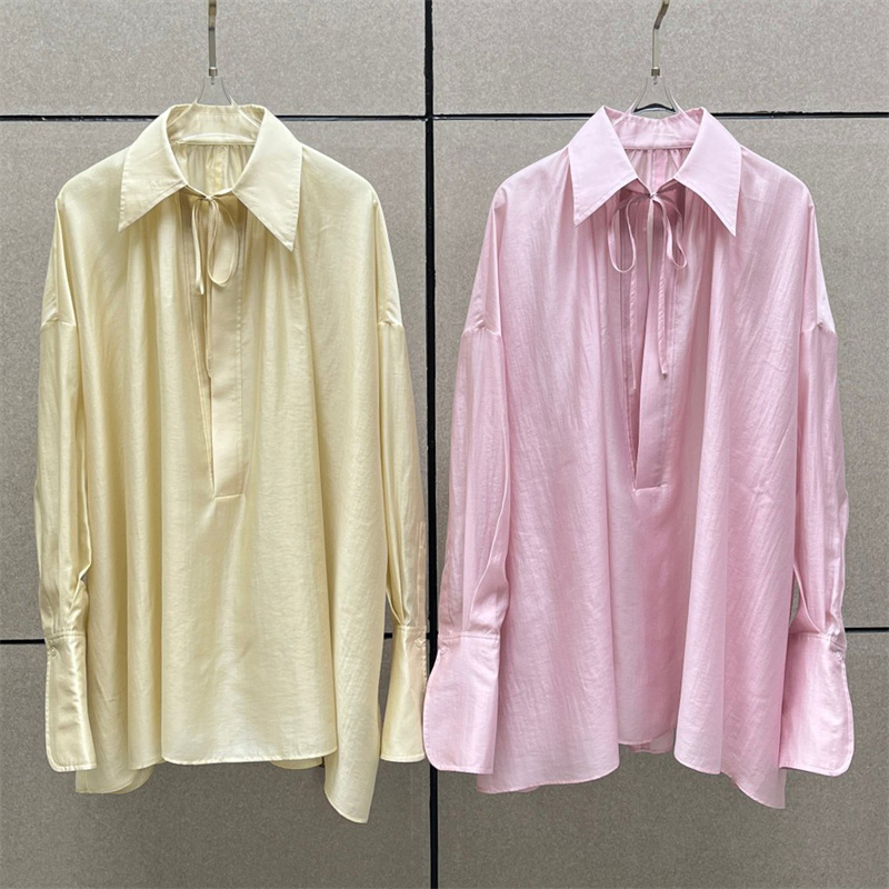 Women's shirt 2026 summer new  - Satin Bow Tie recensie en prijs