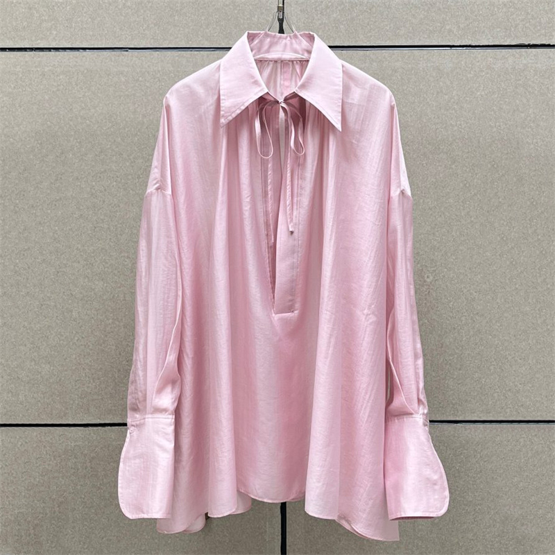 Women's shirt 2026 summer new  - Satin Bow Tie recensie en prijs