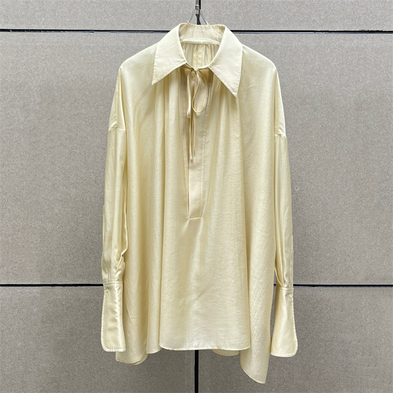 Women's shirt 2026 summer new  - Satin Bow Tie recensie en prijs
