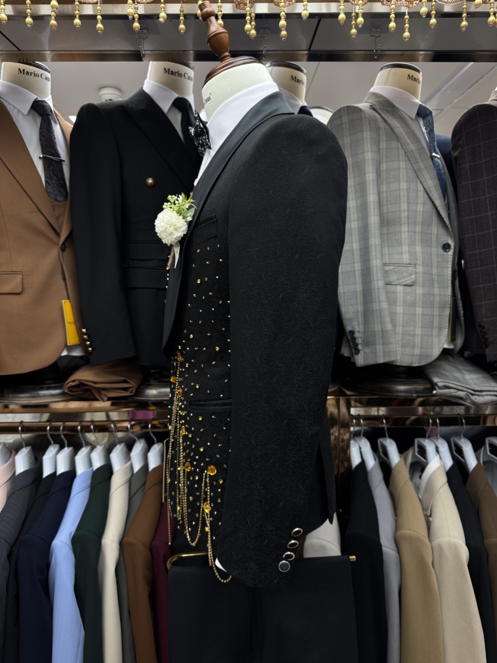 New Golden Beaded Tassel Suit  - Men Formal Wear For Wedding recensie en prijs