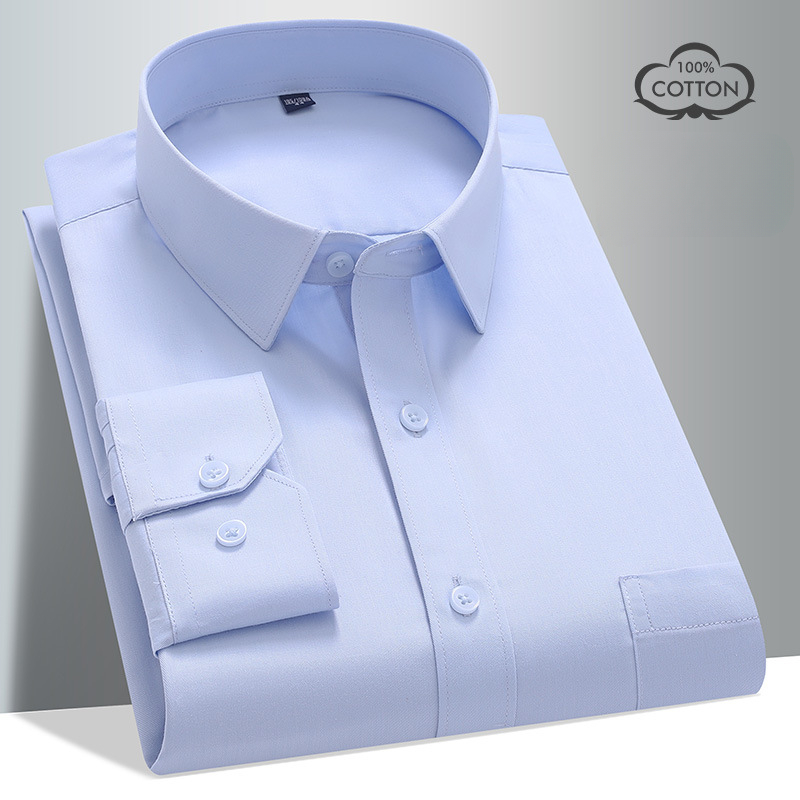 8XL 100 Cotton Long Sleeve Shi - Men Formal Office Wear Shirts recensie en prijs