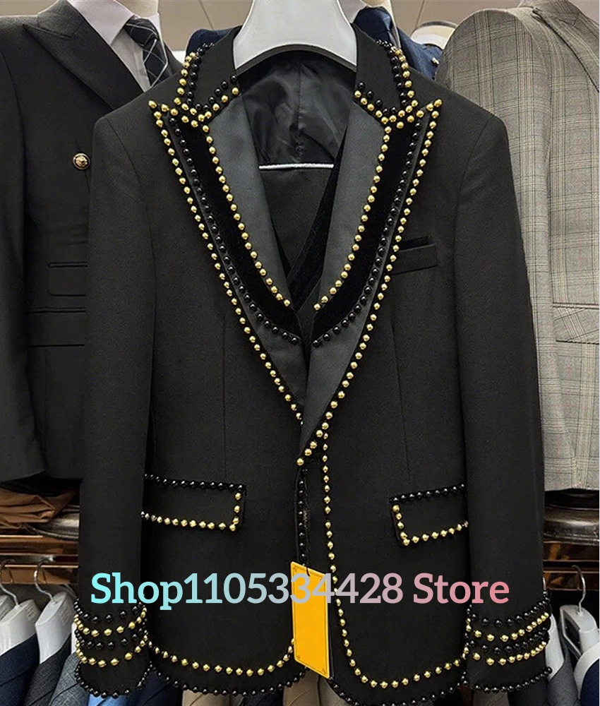 Temperament Men's 3-Piece Bead - Formal Wear For Men Black Suit recensie en prijs