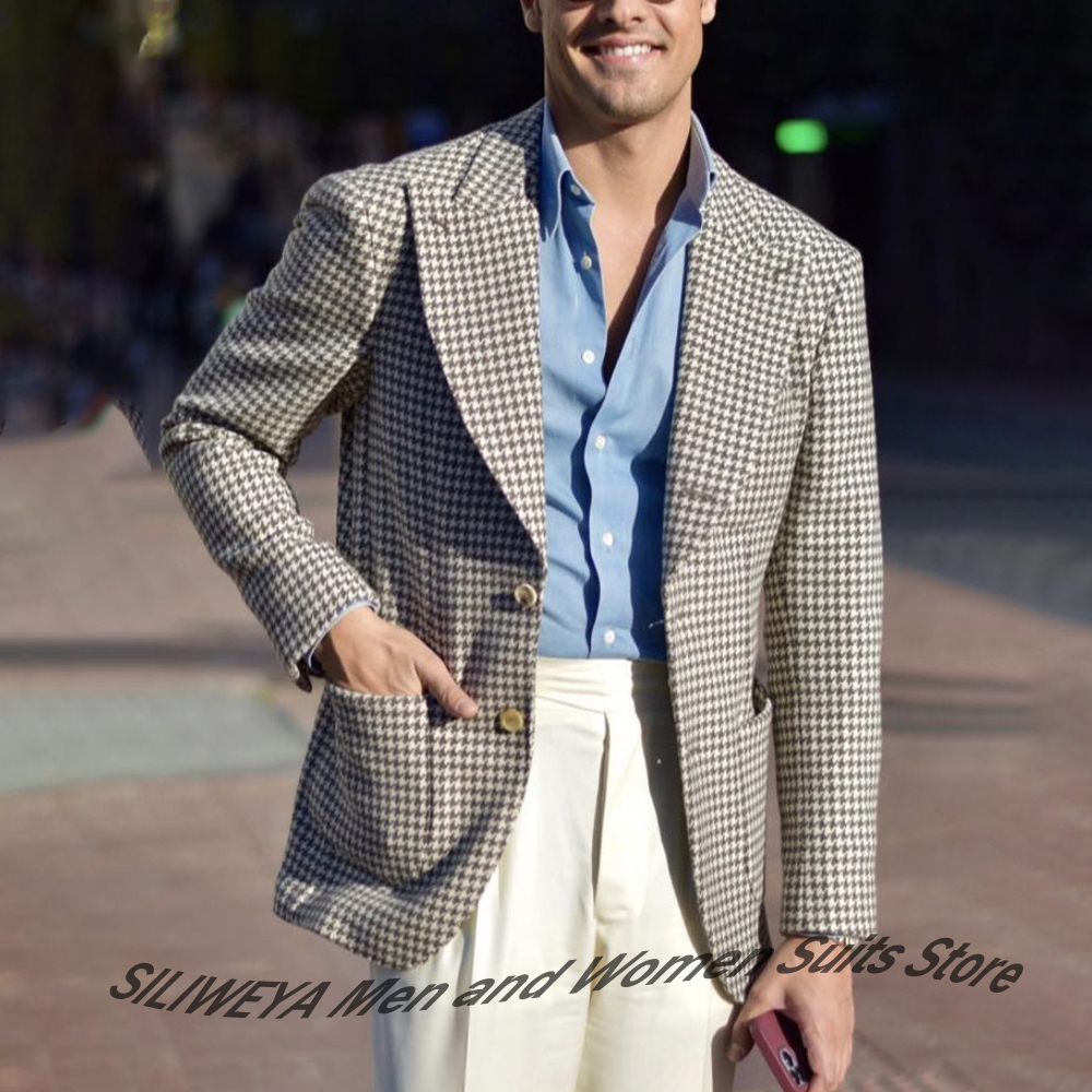 Light Grey Houndstooth Men's S - Mens Formal Look recensie en prijs