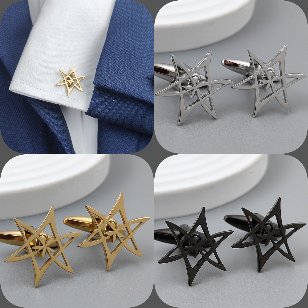 Hexagonal star gold-plated cuf - Men'S Gothic Formal Wear recensie en prijs