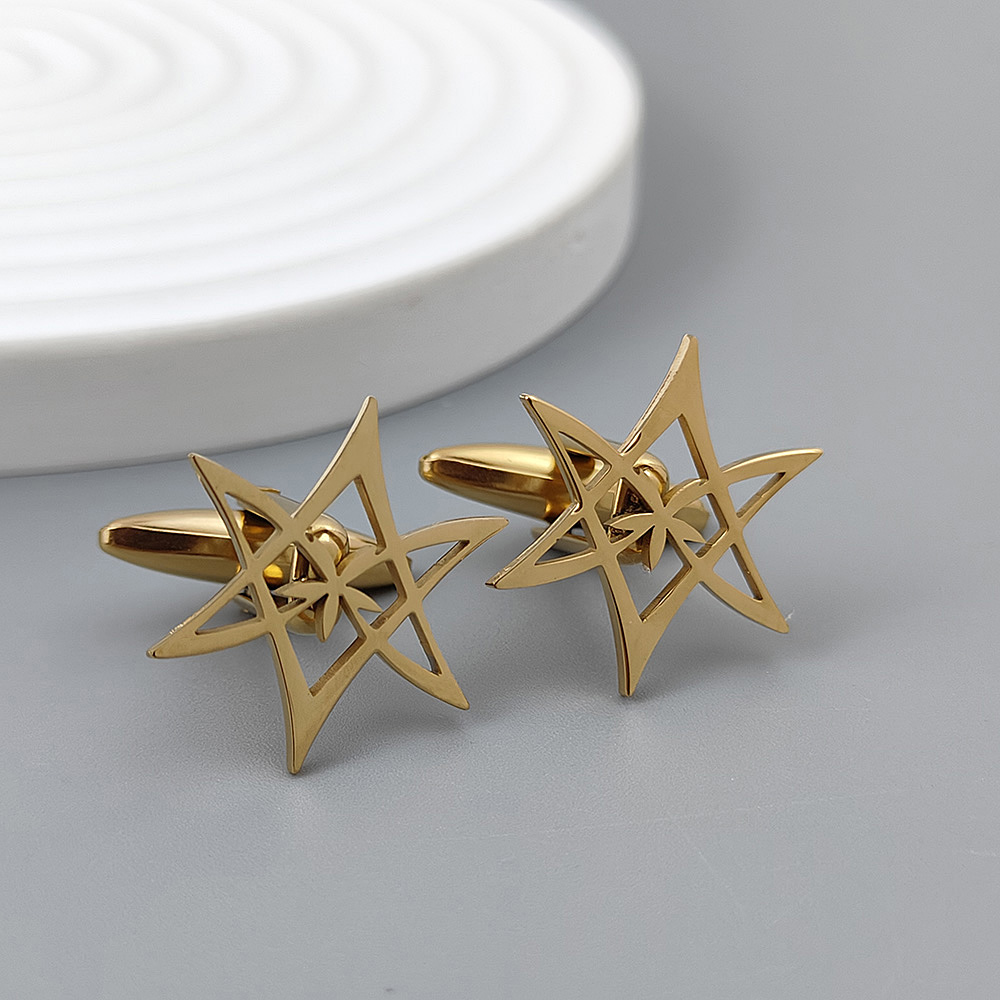 Hexagonal star gold-plated cuf - Men'S Gothic Formal Wear recensie en prijs