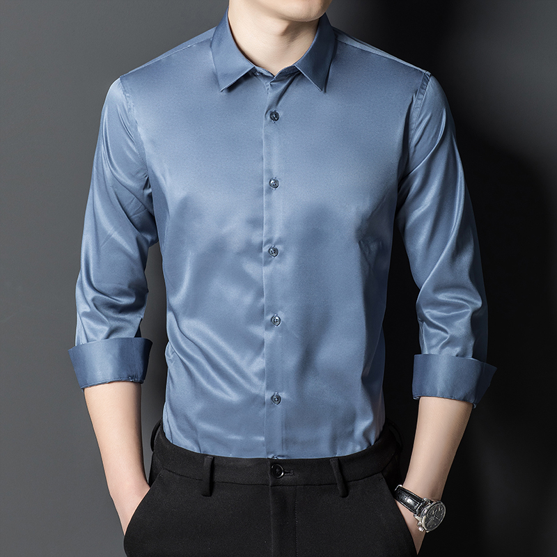 Men's Mulberry Silk Shirt Clas - Men Formal Office Wear Shirts recensie en prijs