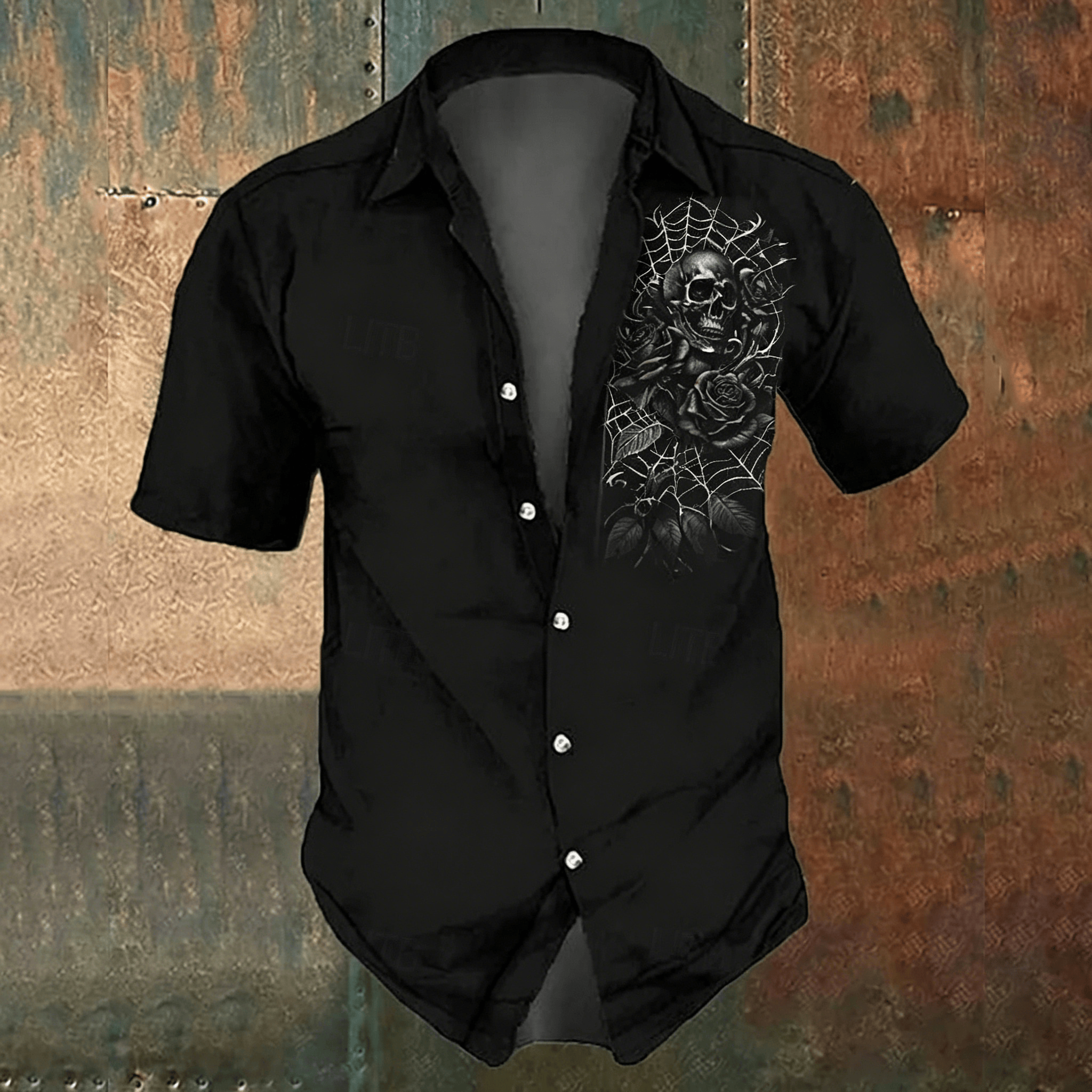 Men's Black Cross Print Casual - Men'S Gothic Formal Wear recensie en prijs