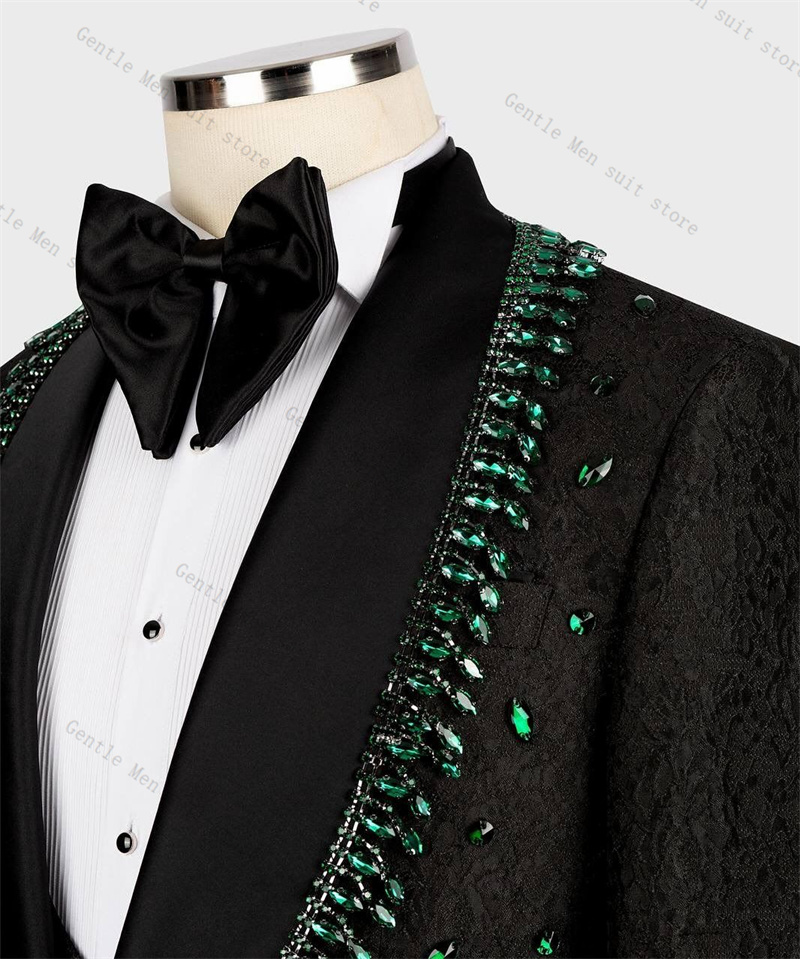 Luxury Crystals Men Suit Set 2 - Formal Wear For Men Black Suit recensie en prijs
