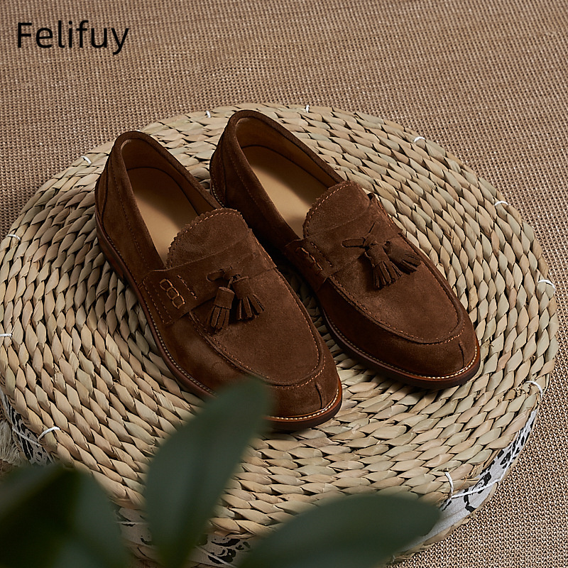 New Brown Men Flat Loafers Cow - Men Formal Wear For Wedding recensie en prijs