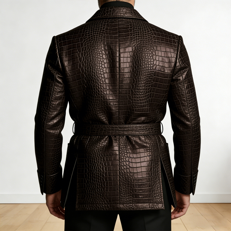  Men's Crocodile Pattern Leat - Men Formal Wear Jacket recensie en prijs