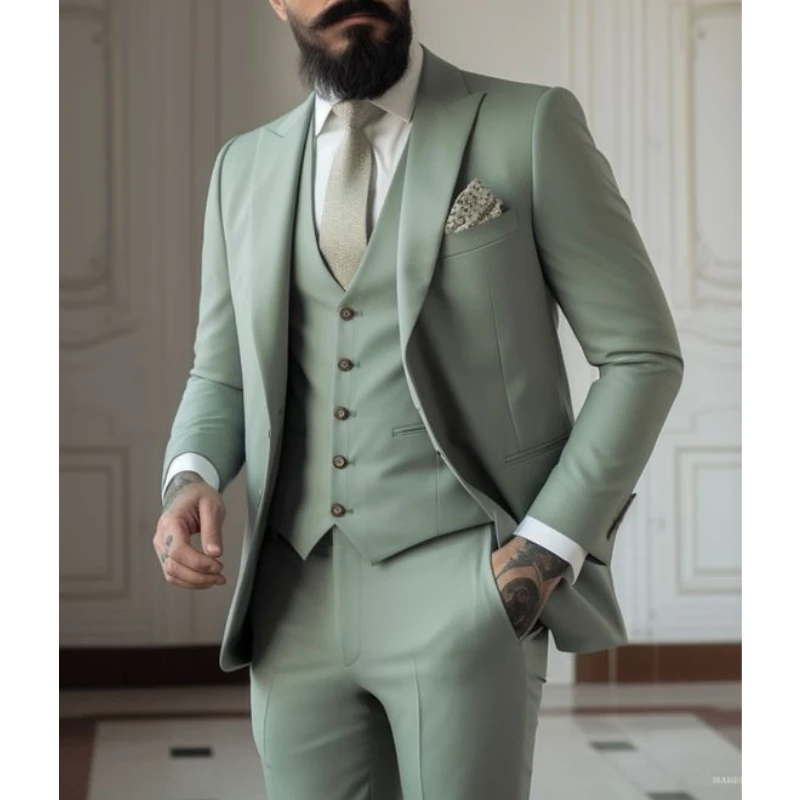 Light green Suits Men Suits 3  - Men Formal Wear Green recensie en prijs