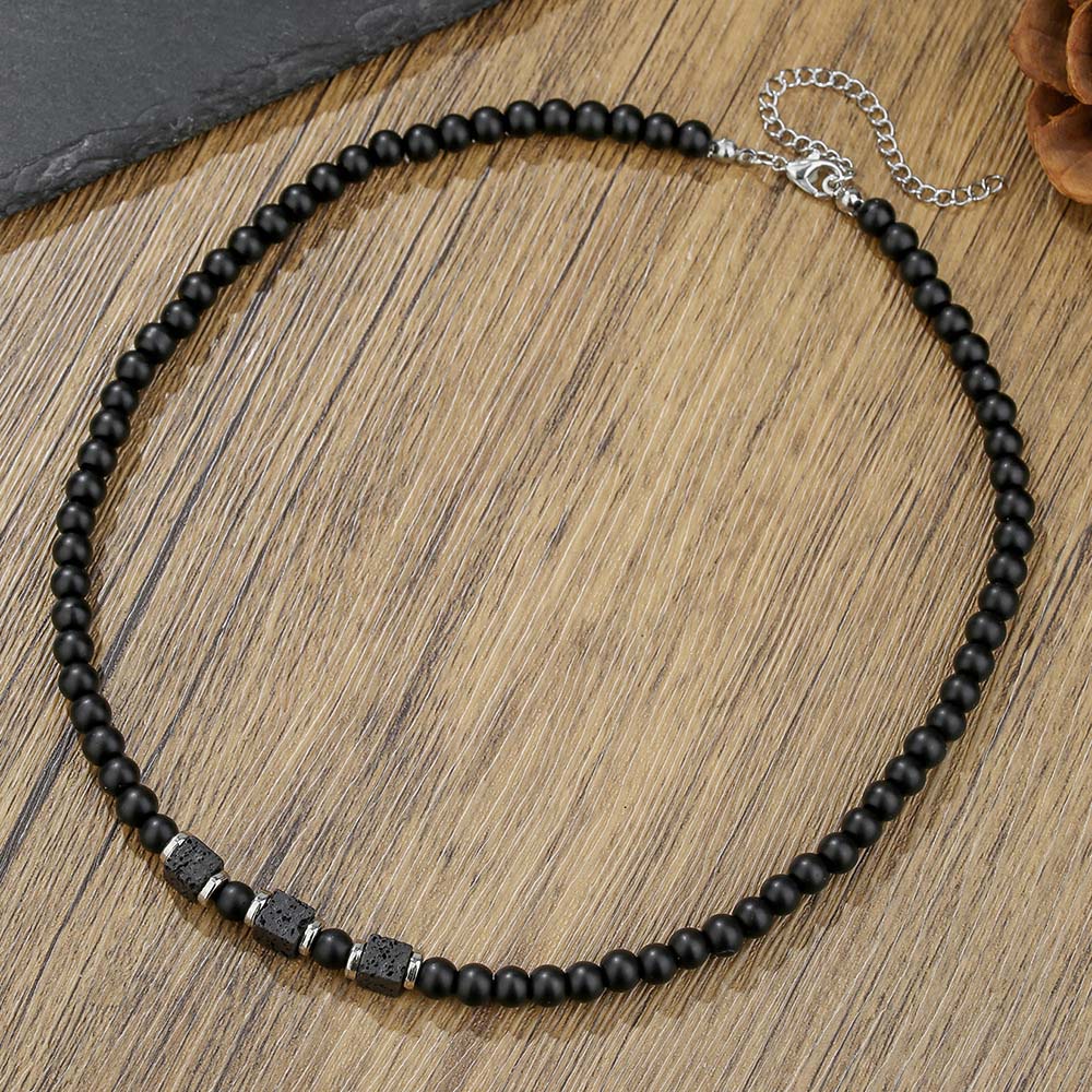 Black Onyx Beaded Choker Neckl - Men'S Gothic Formal Wear recensie en prijs