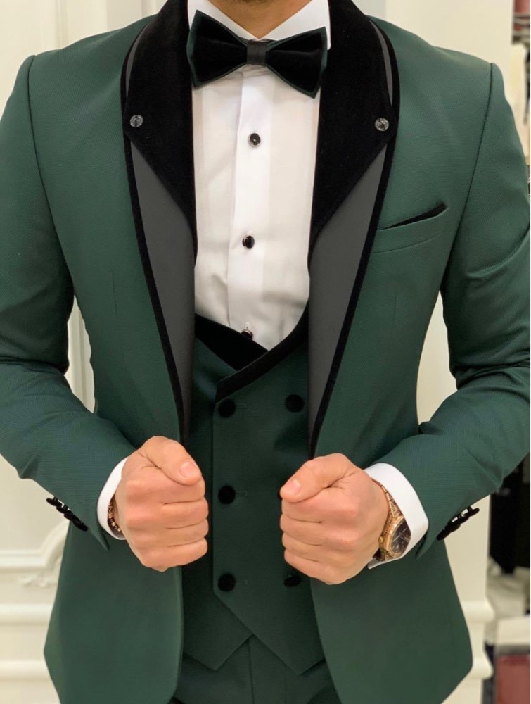 Green Men's Suits Slim Fit 3 P - Men Formal Wear Green recensie en prijs