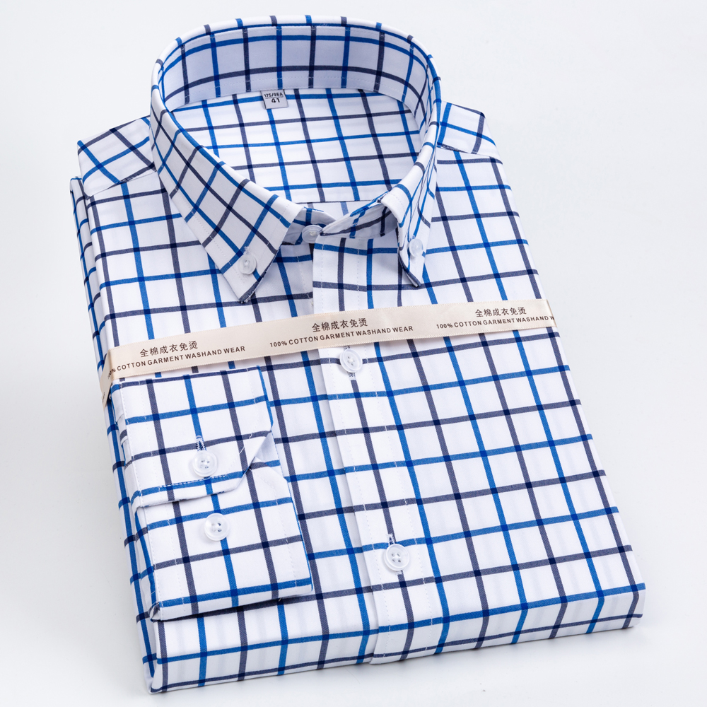 Men's Plaid Spread Collar Wrin - Men Formal Office Wear Shirts recensie en prijs