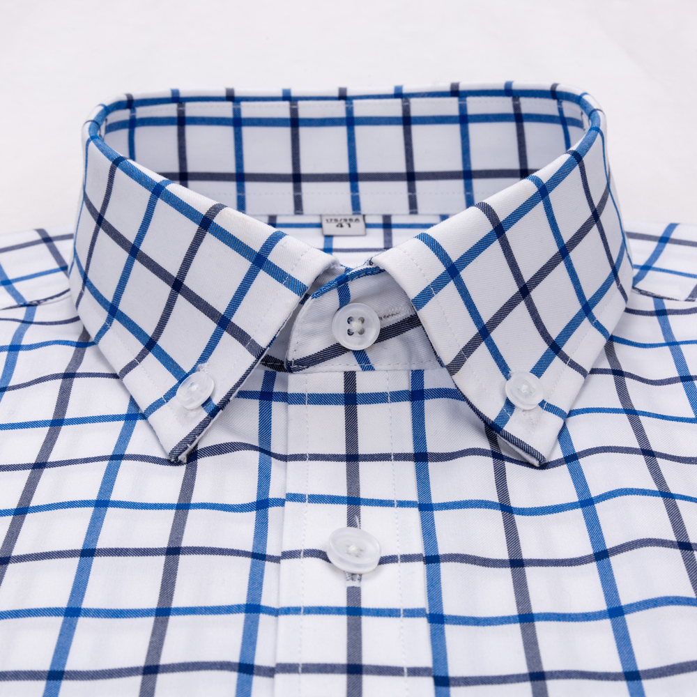 Men's Plaid Spread Collar Wrin - Men Formal Office Wear Shirts recensie en prijs