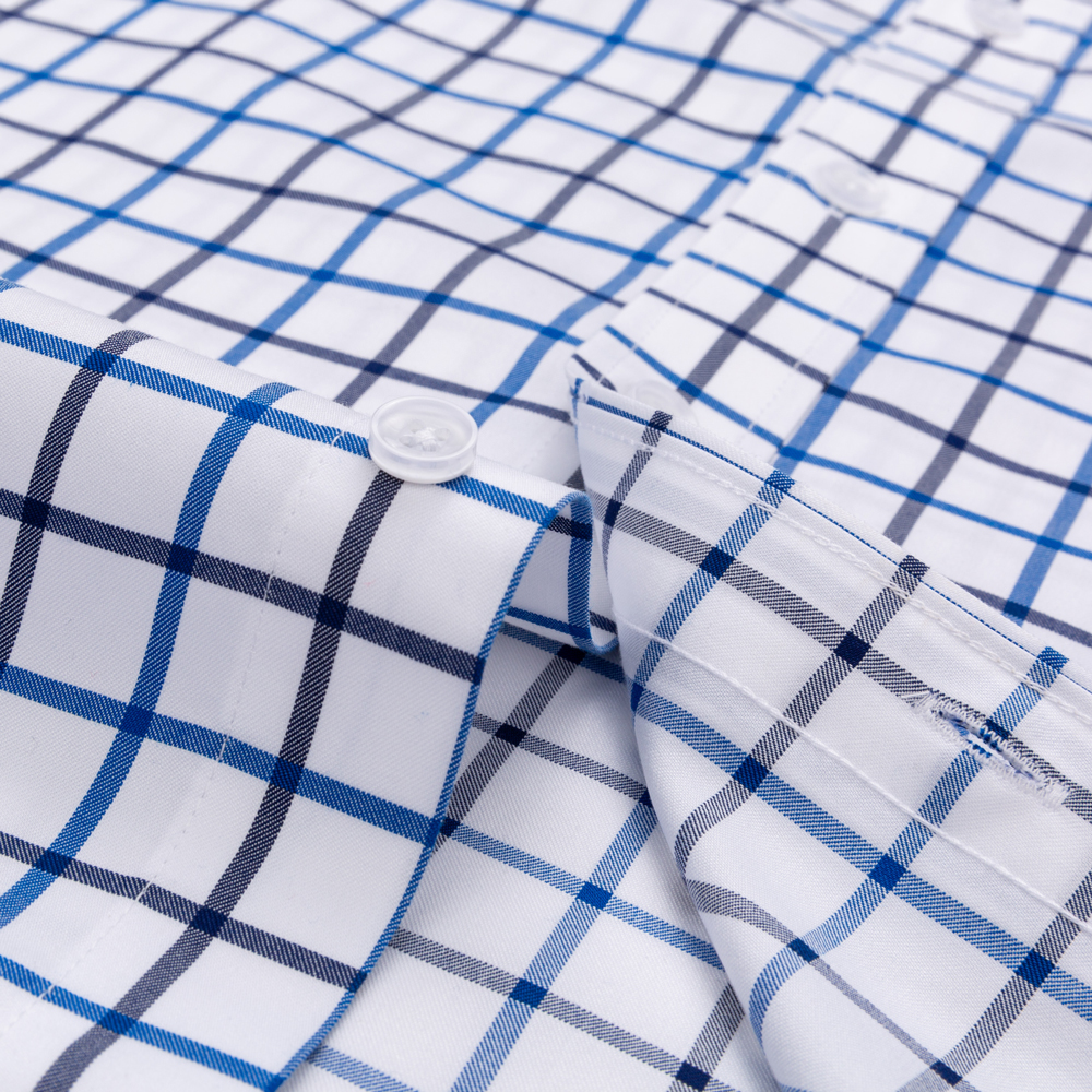 Men's Plaid Spread Collar Wrin - Men Formal Office Wear Shirts recensie en prijs