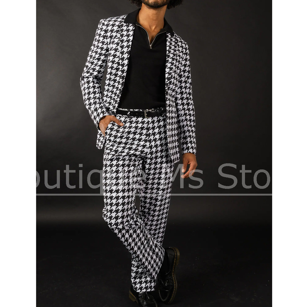 Black White Houndstooth Men's  - Formal Wear For Men Black Suit recensie en prijs