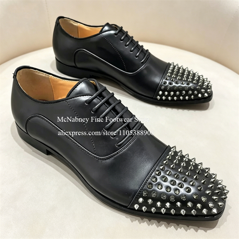 Spike Studs Leather Dress Shoe - Men Formal Wear For Wedding recensie en prijs
