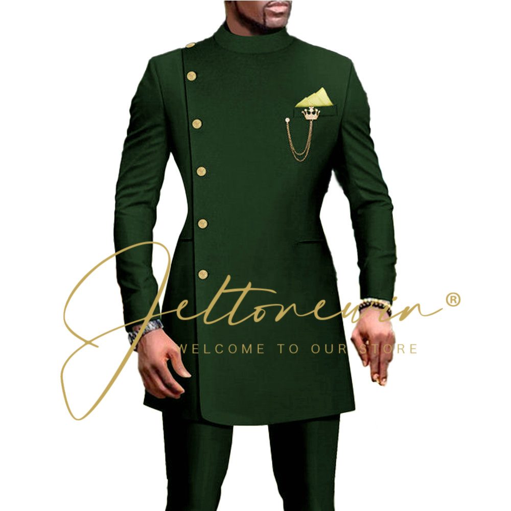Dark Green Suit For Men Double - Men Formal Wear Green recensie en prijs