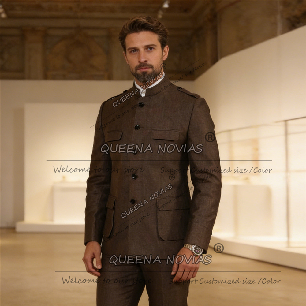 Classic Brown Suits Men Safari - Men Formal Wear Jacket recensie en prijs
