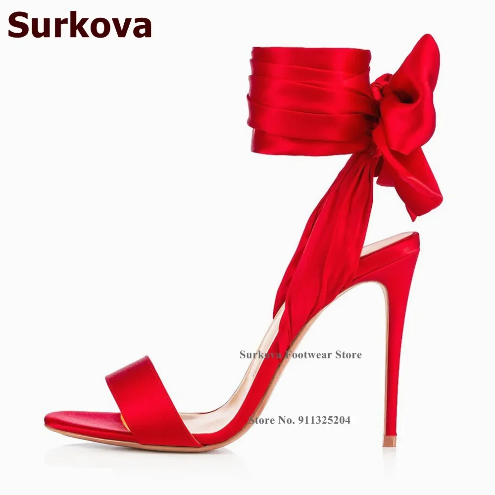 Surkova Hot Red Satin Fabric B - Satin Bow Tie recensie en prijs