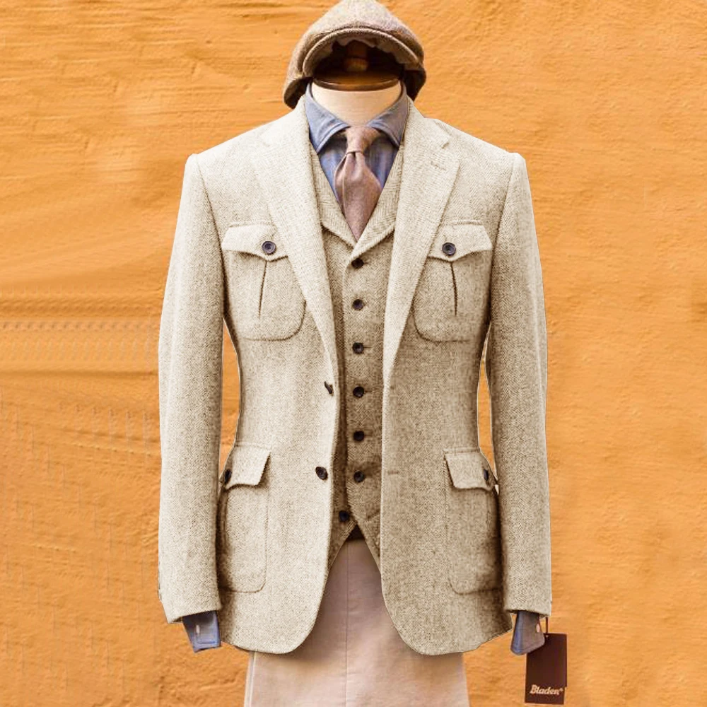 Men's Suit Herringbone Formal  - Mens Formal Look recensie en prijs