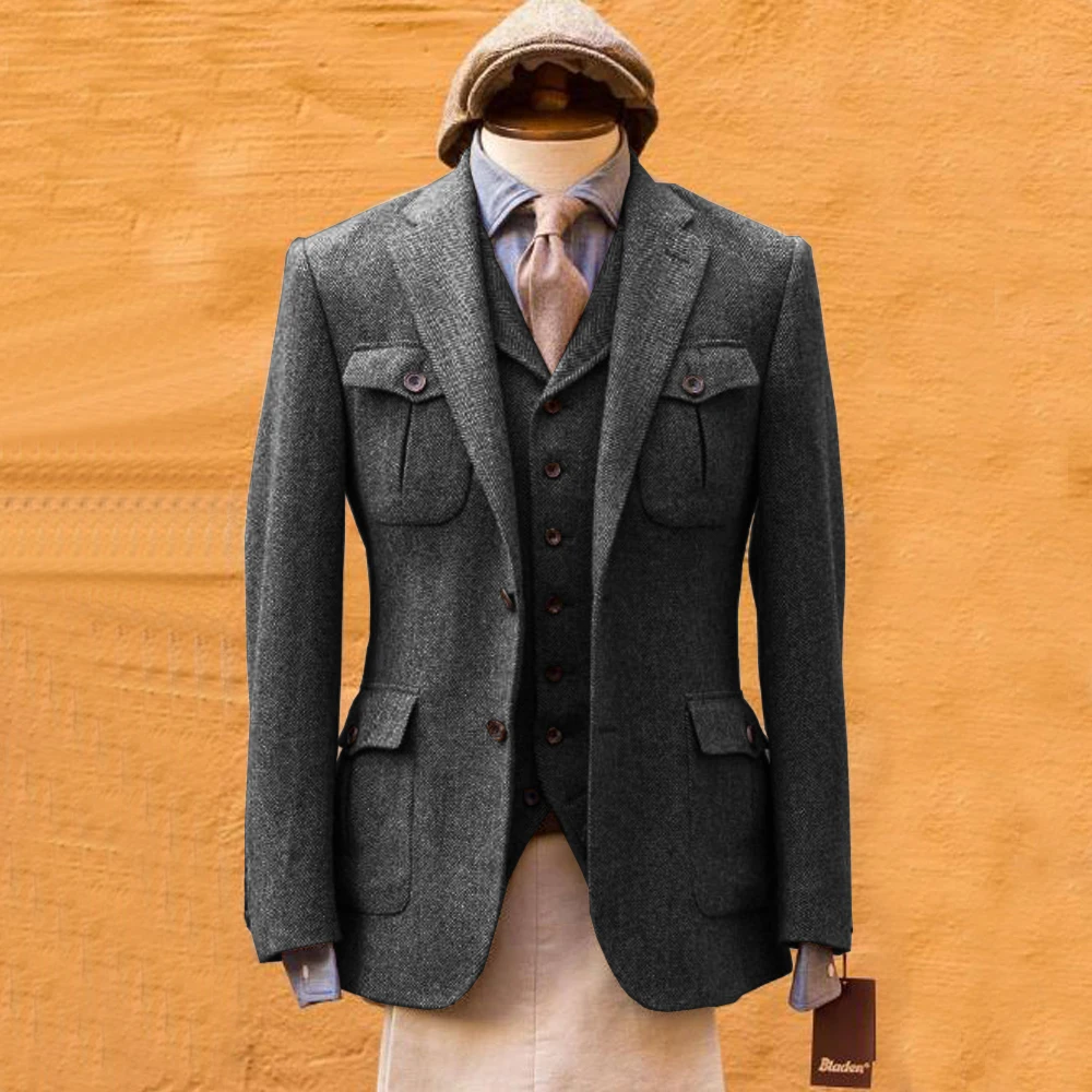 Men's Suit Herringbone Formal  - Mens Formal Look recensie en prijs
