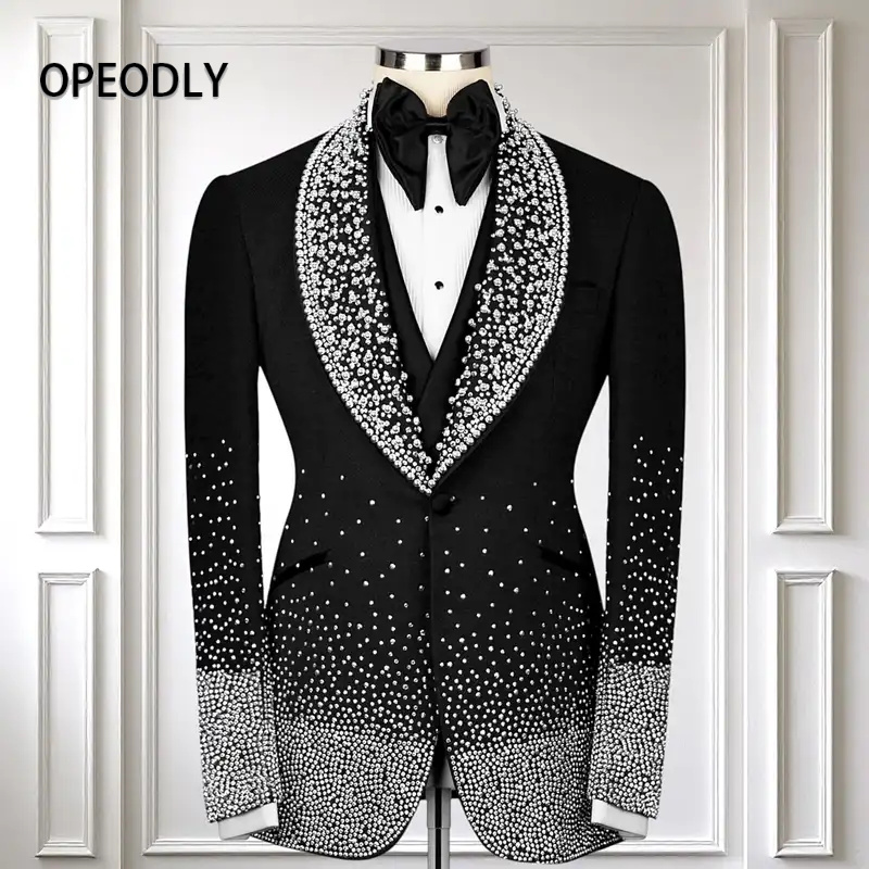 OPEODLY Men s Black Tuxedo Sui - Formal Wear For Men Black Suit recensie en prijs